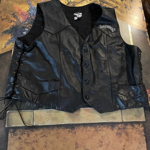All American Rider Leather Vest Sz XXXL Harley-Davidson Patches Daytona 1994 - Picture 4 of 14